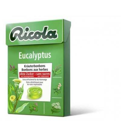 RICOLA EUCALYPTUS KRÄUTERBONBONS OHNE ZUCKER BOX 50 G