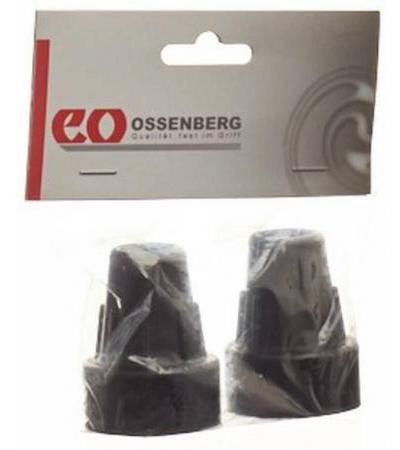OSSENBERG KRÜCKENKAPSEL PIVOFLEX 16MM SCHWARZ 1 PAAR