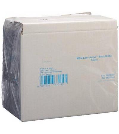 MAM EASY ACTIVE BABY BOTTLE 330ML 4+M ASS 6X1STK