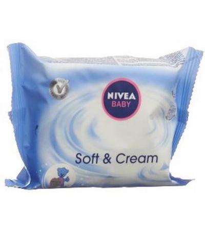 NIVEA BABY SOFT & CREAM FEUCHTTÜCHER REISEGRÖSSE 20 STK