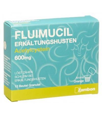 FLUIMUCIL ERKÄLTUNGSHUSTEN GRAN 600 MG BTL 12 STK