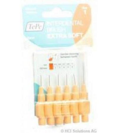 TEPE INTERDENTAL BRUSH 0.45MM X-SOFT ORANGE BLIST 6 STK