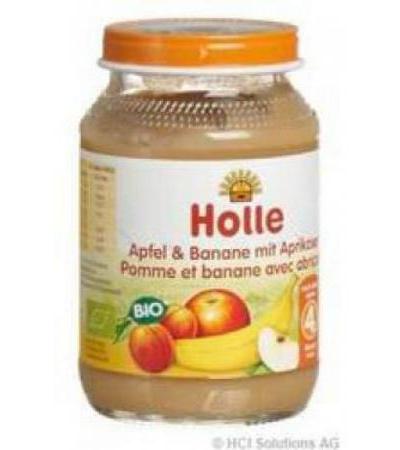 HOLLE APFEL & BANAE MIT APRIKOSE DEMETER BIO 190 G