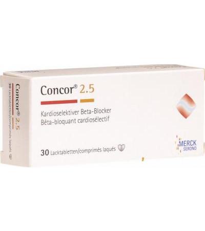 Конкор 2.5 мг 30 таблеток покрытых плёночной оболочкой