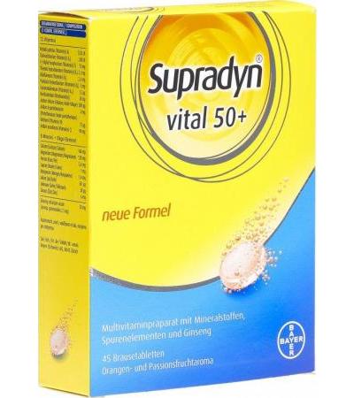 Супрадин Витал 50+ 45 шипучих таблеток