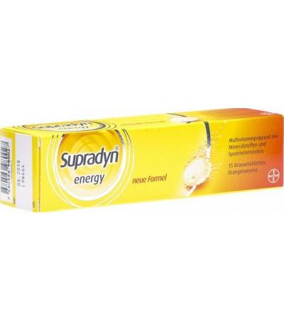 Супрадин Энержи 15 шипучих таблеток апельсин
