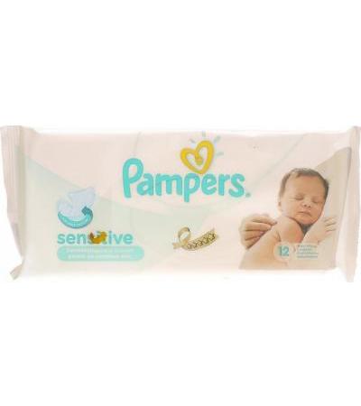 Pampers Wipes Sens влажные салфеткиTravelpack 12 штук